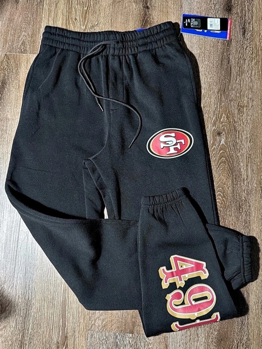 NFL San Francisco 49ers Jogger Pant Boys Small (8) Black & Red NWT